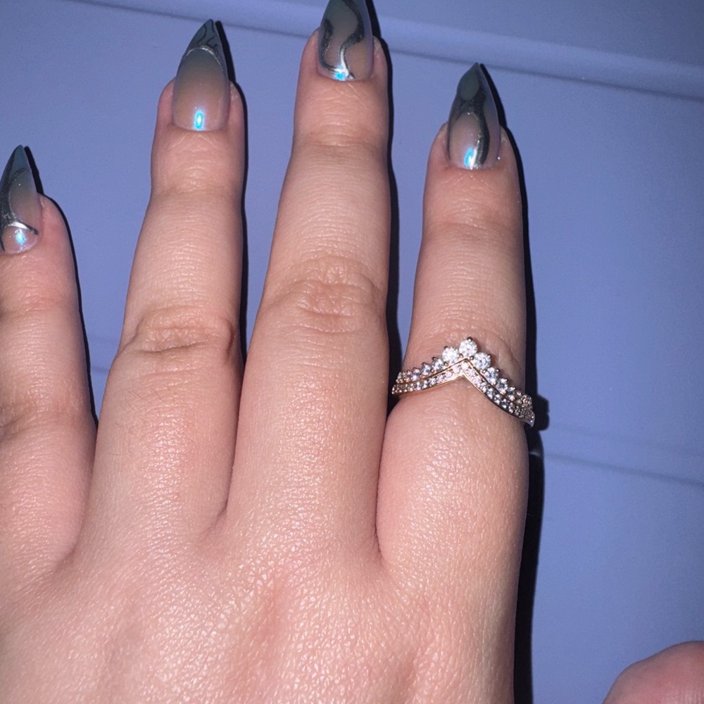 Pandora Gold Chevron Diamond Ring